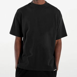T-shirts en coton 100 % col rond, coupe ample et épaules tombantes, style oversize, vierges et unis pour hommes – Vente en gros - Product Image 1