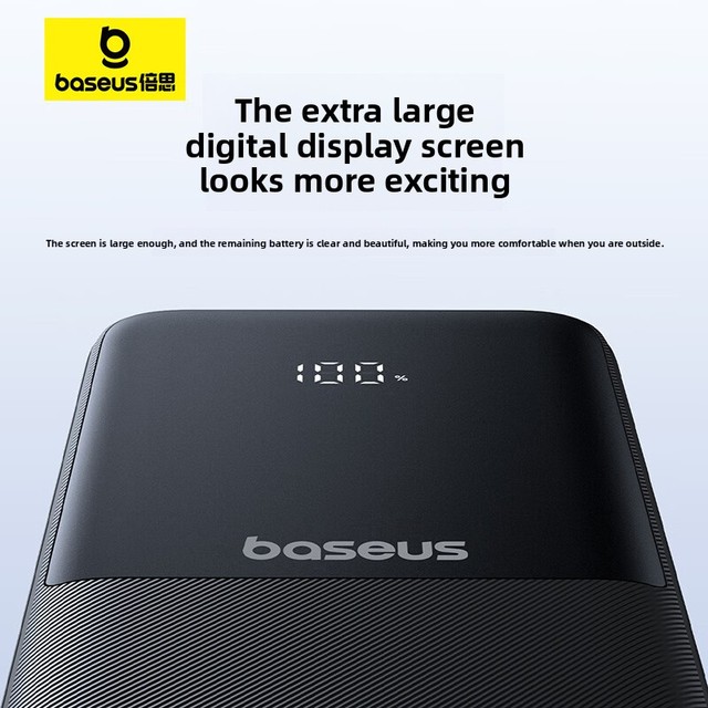 Power Bank with Built-in Cable 10000 MAh 225W Fast Charging Ultra-Slim Portable Charger Digital Display Compact