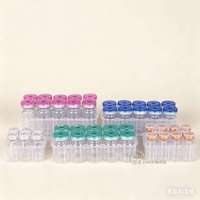 Flacon cosmétique en plastique PET PVC PP transparent de 3 ml avec couvercle, en matériaux recyclés, vernissage et gaufrage