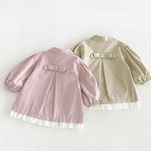 Abrigo de <span class=keywords><strong>Gabardina</strong></span> Sólido con Volantes y Doble Botonadura para Bebé Niña - Colección Otoño - Product Image 2