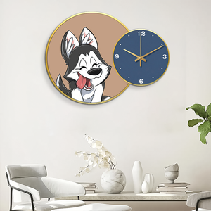 Design moderno <span class=keywords><strong>orologio</strong></span> da parete a doppia faccia <span class=keywords><strong>con</strong></span> <span class=keywords><strong>gatto</strong></span> cane modello adorabile ago Display per soggiorno e Baby Shower regalo di compleanno - Product Image 2