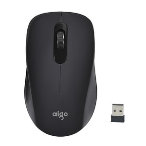 Aigo Q702 Wireless Optical <b>Mouse</b> 3 Buttons Right Hand Ergonomic Battery Powered For Desktop Laptop - Product Image 1