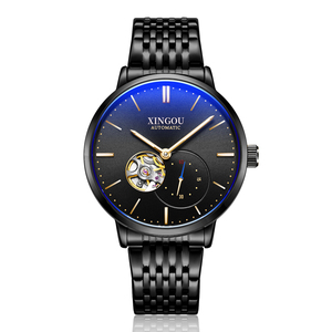 OEM tối giản của nam giới thời trang siêu mỏng đồng hồ tự động cơ khí người đàn ông màu xanh quay số đồng hồ sang trọng phong trào sáng tay đồng hồ - Product Image 2