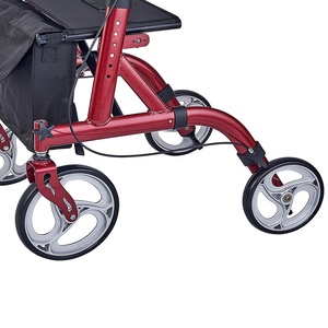 신제품 도매 레드 롤러 보행기 장애인용 좌석 휠체어 - Product Image 3