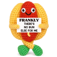 Mini téléphone rouge en crochet fait main au design de dessin animé, cadeau décoratif d'accompagnement émotionnel pour filles et filles, idéal pour un anniversaire