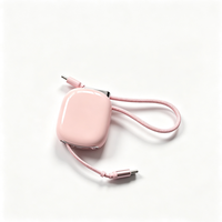 Câble de charge rapide USB-C PD rétractable 240W avec tressage en nylon, câble de charge portable 2-en-1 compatible avec les téléphones mobiles