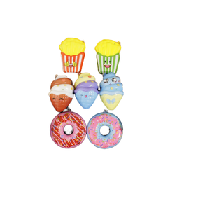 Porte-clés en mousse PU style Pop Art, design Kawaii, anti-stress, avec frites, chien, beignet, balle et hamburger, pour enfants de 5 à 7 ans - Product Image 1