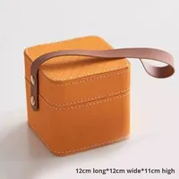 Nouvelle trousse de rangement portable en cuir pour service à thé d'extérieur, boîte de rangement pour théière, gaiwan, tasses à thé rapide et tasses de maître, style chinois