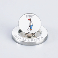 Vente en gros en vrac, accessoires de golf personnalisables et durables, boutiques professionnelles, tournois, revente, marqueurs de balle de golf en métal double face, imperméables