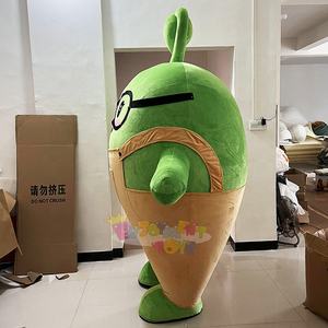 Guangzhou Enjoyment CE personalizado inflable verde semilla muñeca conjunto lindo dibujos animados plantas <span class=keywords><strong>adulto</strong></span> fiesta mascota <span class=keywords><strong>disfraz</strong></span> - Product Image 2