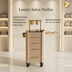 Premium Salon Trolley Rolling Storage Cart Hairdresser Beauty Spa Nail Makeup Trolley With Drawers - Product Image 2