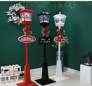 Décorations de Noël coréennes transfrontalières : Ornements de lampadaires en forme de flocon de neige, Père Noël, Bonhomme de neige, Cerf FBSLD23 pour hôtels et centres commerciaux - Product Image 3