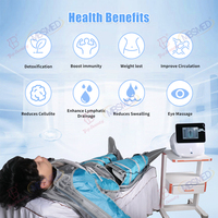 3-in-1 Infrarot-Entgiftungs-Massage-Pressotherapie-Anzug Luftdruck-Pressotherapie-Gerät mit Augenmassagegerät für Körper-Lymphdrainage