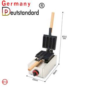 Petit <span class=keywords><strong>gaufrier</strong></span> en acier inoxydable alimenté <span class=keywords><strong>au</strong></span> <span class=keywords><strong>gaz</strong></span> Capacité de 4 grains pour la vente de rue 220V État neuf - Product Image 3