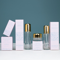 Coffret Cadeau Luxe Soins de la Peau Rose Poudré Fini Mat Emballage Cosmétique Personnalisé avec Logo pour Crème Sérum Tonique