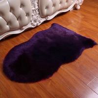 Tapis en fausse fourrure de vison épais et moelleux en peau de mouton blanche housse de chaise coussin de siège à poils longs zone de fourrure tapis de sol tapis de prière en peluche