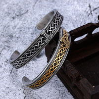 Viking Thor Marteau Celtique En Acier Inoxydable Nordique Mode Bracelet Manchette Bracelet pour Hommes Amulette Bijoux Bras Bracelet