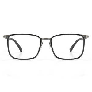 Lunettes de vue classiques à monture carrée Linde pour hommes, monture en titane pur 26015, lunettes optiques professionnelles, taille moyenne, verres en polycarbonate - Product Image 1