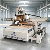 Centre d'usinage CNC pour le travail du bois avec tête pivotante à 180 degrés et axe rotatif pour la gravure 3D, la découpe et le fraisage de rainures