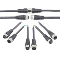 Rondelle murale LED pour éclairage étanche Câble moulé M19 300V 25/16/12A Connecteur métallique pré-câblé 2 3 4Pin Led Wire Connector