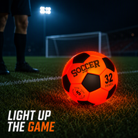 Ballon de football PU Kata qui brille dans le noir, taille 5, ballon de football lumineux, vente en gros, ballon de football personnalisé pour les sports nocturnes