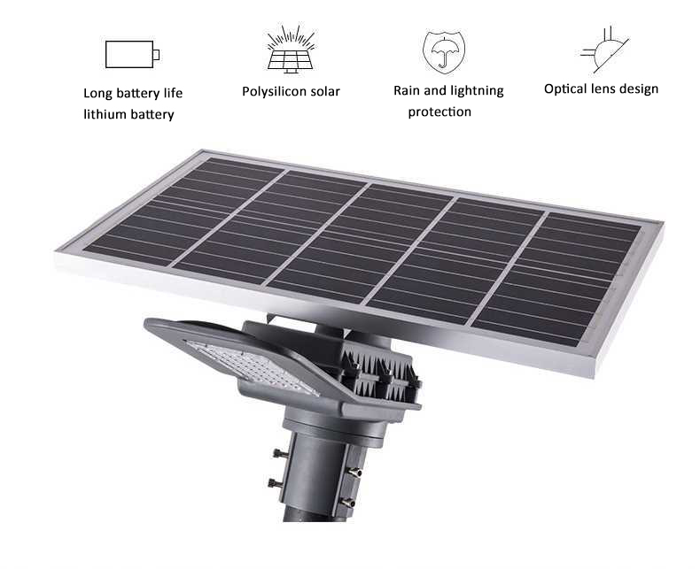 Outdoor waterproof IP65 high power smd integrated solar energy system best solar LED street light
