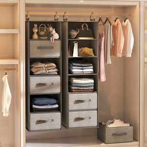 Hanging Multifunctional Closet Organizer with Storage <b>Shelves</b> and Hat Holder for Bathroom & Garage-Wall Mounted Design - Product Image 3