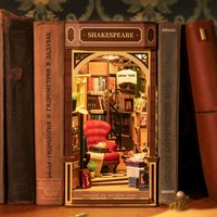 Robotime Rolife Regalos de madera DIY Casa en miniatura Rompecabezas de madera 3D TGB07 Kit de tienda de libros Booknook