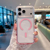 Coque de téléphone transparente dégradée pour iPhone 18 17 Pro Max, coque de téléphone magnétique en acrylique de luxe pour iPhone 12 13 14 15 16 17