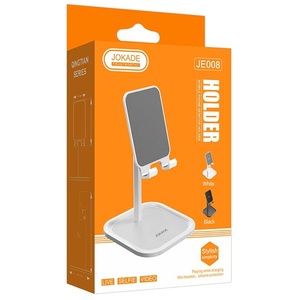 White Smartphone And <b>Tablet</b> Desk <b>Stand</b> With Mesh Surface For Stable Support - Product Image 3