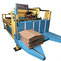 Machine à fabriquer des boîtes en carton pour fruits / Machine semi-automatique de pliage et de collage de boîtes en carton ondulé