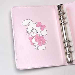 MK091 Nuovo Quaderno A5 con Copertina in PU a Forma di Cane Kawaii, Rilegatura a 6 Fori per Diari e Appunti degli Studenti - Product Image 4
