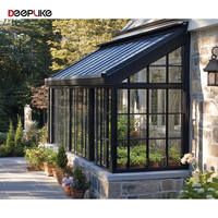 Invernadero Moderno con Marco de Aluminio y Cristal, Directo de Fábrica, con Ventanas y Puerta para Villa