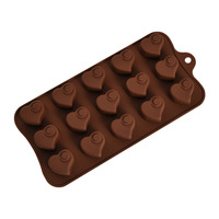Moule en silicone personnalisé de qualité alimentaire pour gâteaux, bonbons gélifiés, caramel et chocolat, avec motifs d'amour et petits moules rigides DIY
