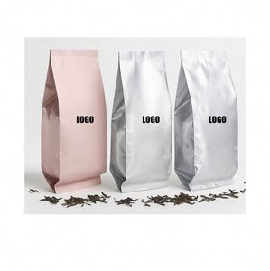 Bolsa de Papel de Aluminio Cuadrada de Alta Calidad Personalizada, para Envasado de Té, de Aluminio Puro, para Té Negro, Verde y Blanco - Product Image 2