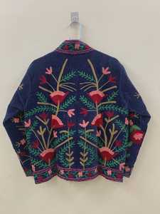 เสื้อแจ็คเก็ตผ้ากำมะหยี่ปักลายสัตว์แบบซูซานี ทำมือ ผ้าฝ้าย พิมพ์ลายสัตว์ สำหรับทุกเพศ สไตล์วินเทจ เสื้อโค้ทฤดูหนาว ลายชนเผ่าเก๋ไก๋ เสื้อคลุมนอกบ้าน ของขวัญงานฝีมือ - Product Image 1