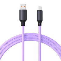 Nouveau câble de charge rapide en silicone 66W, résistant et tendance, 1M |   Câble Micro USB Type C pour imprimante, durée de vie de 30 000 flexions |   Cuivre pur