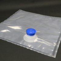 Sac liquide transparent en PE de 5 L pour boissons (jus, bière, tequila, etc.) Robinet à bec verseur avec fonction de sécurité par impression en héliogravure