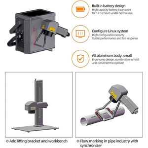 เครื่องเลเซอร์ไฟเบอร์แบบมือถือ 30KW รุ่นใหม่ สำหรับสลักลึก หน้าจอสัมผัส 8 นิ้ว แกะสลักโลหะ พลาสติก แก้ว สายเคเบิล ท่อ 110/220V - Product Image 5