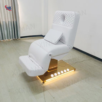 Lit de beauté électrique hydraulique bon marché, lit de massage facial réglable, dossier inclinable, chaise d'esthéticienne, lit facial pour salon spa