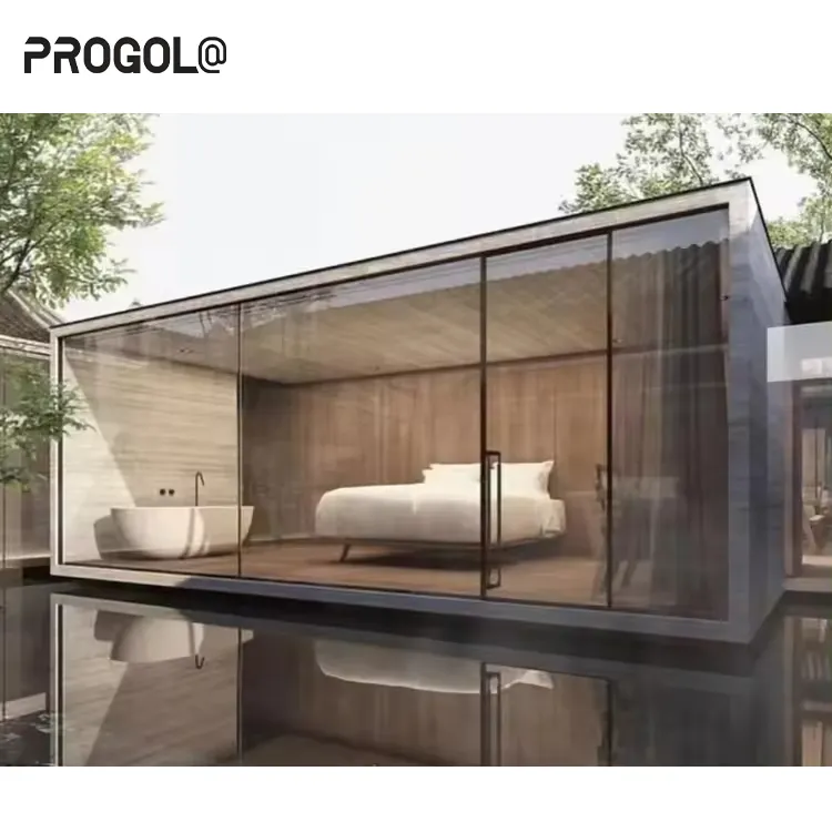 Prooutdoor açık veranda muhafaza alüminyum çerçeve cam ev geri çekilebilir cam Sunroom 4 sezon kış bahçesi Sunroom kiti