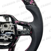 Volant en fibre de carbone forgée rose, directement de l'usine, pour Honda Civic 11e génération, XRV, CRV, URV, Accord, Fit, accessoires automobiles