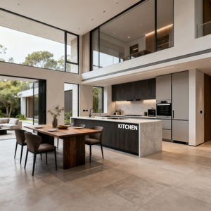 Conception de salon, salle à manger et cuisine en ouverture pour recevoir dans une villa moderne - Product Image 4