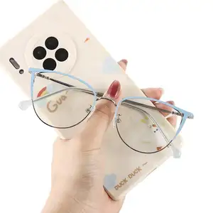 8216新设计女性猫眼眼镜架时尚蓝光阻挡猫眼眼镜
