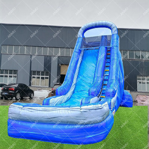 Tobogán <span class=keywords><strong>de</strong></span> agua inflable gigante <span class=keywords><strong>de</strong></span> PVC para patio trasero, tobogán <span class=keywords><strong>de</strong></span> agua inflable <span class=keywords><strong>de</strong></span> 22 pies con piscina, color <span class=keywords><strong>azul</strong></span>, gran oferta - Product Image 4
