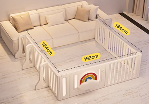 <span class=keywords><strong>Corral</strong></span> de Juegos para Bebés de Plástico HDPE Estilo Francés Moderno, Área de Juego Segura para Niños Pequeños, Corralito Infantil con Diseño de Dibujos Animados - Product Image 5