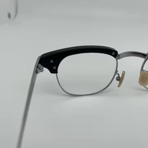 Haute qualité Logo personnalisé demi-jante myopie lunettes raffiné tendance acétate titane cadres lunettes à la mode pour femmes diamant - Product Image 4