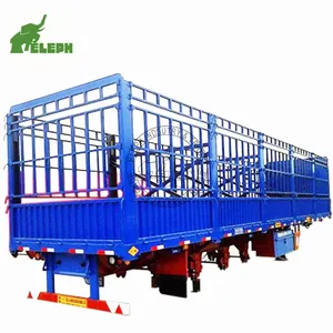 Animal Transporting 3 Axle Flatbed Fence Horse Trailer China