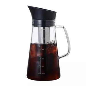 Pembuat kopi kaca panas & dingin multifungsi ganda botol air baja tahan karat Filter antikarat 1000ml kapasitas panci kopi pembuat es