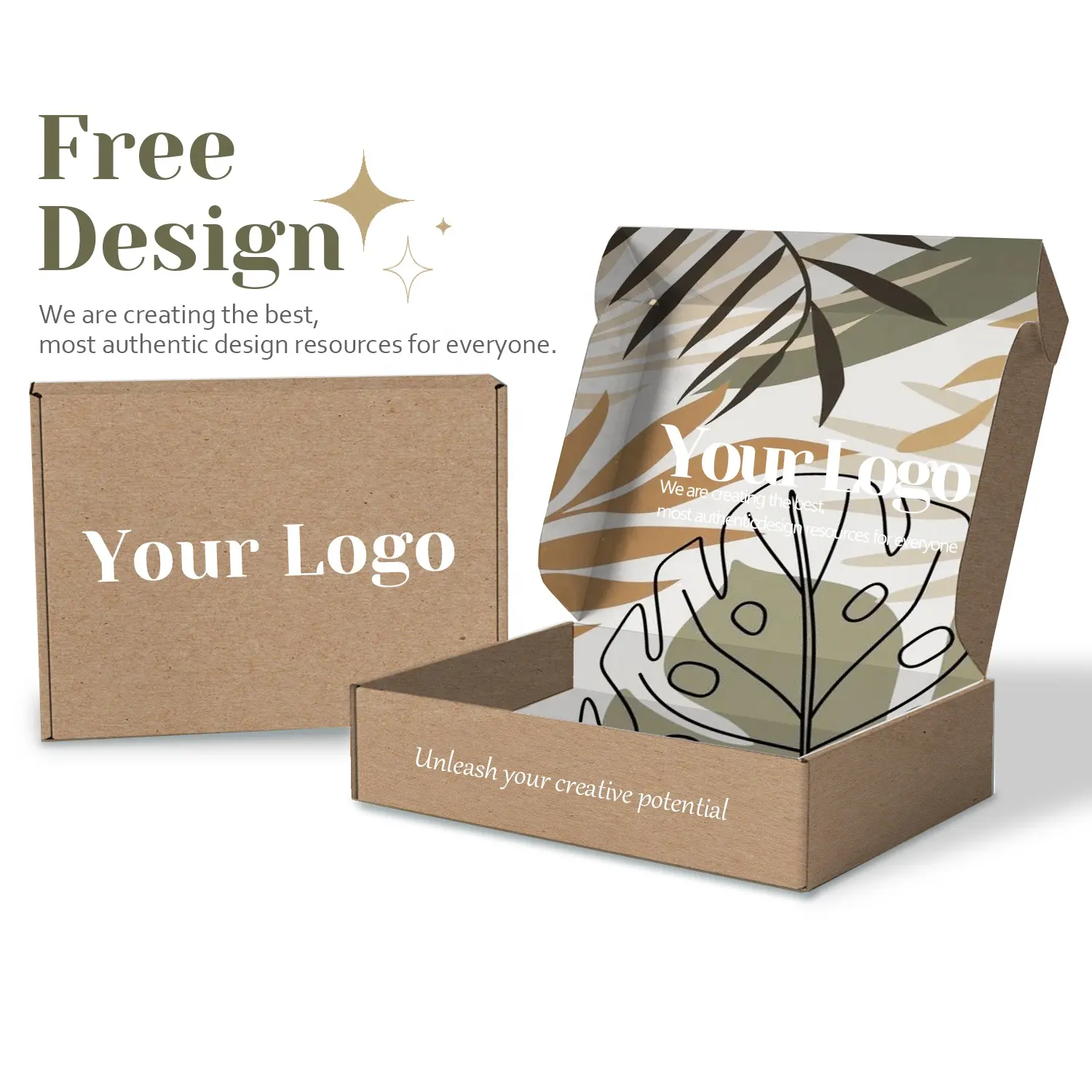 Caja de envío de correo con logotipo personalizado, ropa cosmética ecológica de buena calidad, regalo corrugado plegable
